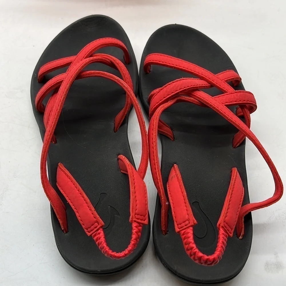 Olukai Kalupa Red Sandal Sz 3. MCS0707D